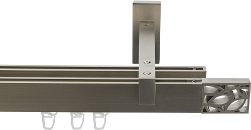 Карниз для штор Sundays Home Флэт Лайн Грид двойной (составной, сатин, 4 м)