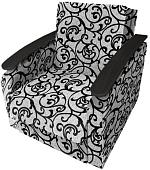 Кресло-кровать Асмана Виктория с декором 2 (рогожка завиток черный)