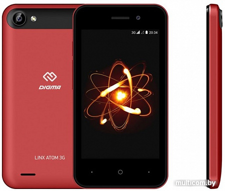 Смартфон Digma Linx Atom 3G (красный)