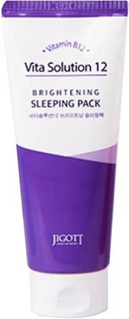 Jigott Маска для лица кремовая Vita Solution 12 Brightening Sleeping Pack 180 мл