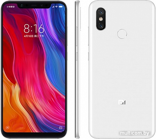 Смартфон Xiaomi Mi 8 6GB/64GB международная версия (белый)