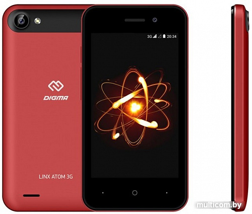 Смартфон Digma Linx Atom 3G (красный)