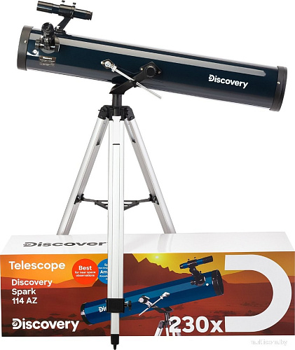 Телескоп Levenhuk Discovery Spark 114 AZ с книгой