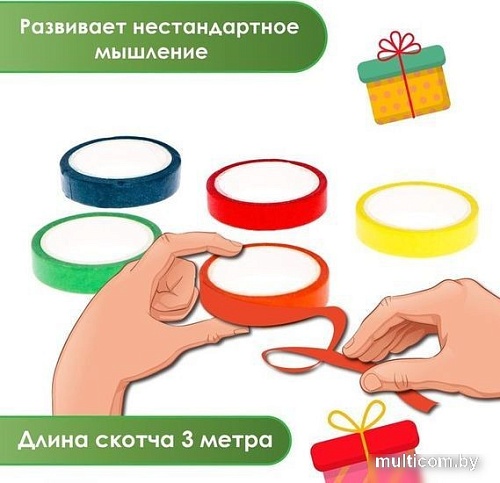 Развивающая игрушка Zabiaka Умный скотч Новогодние задания 4987626
