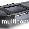Моторно-гребная лодка Vivax К280Т с полом-книгой (без киля, серый/черный)