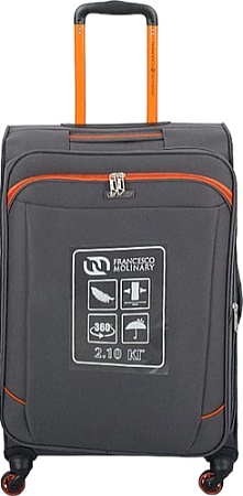 Чемодан-спиннер Francesco Molinary 270-29111/3-24 (серый)