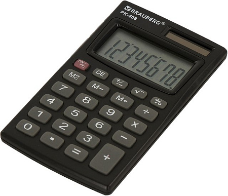 Калькулятор BRAUBERG PK-408-BK 250517 (черный)