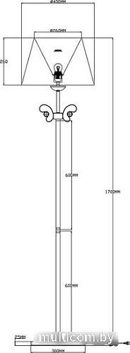 Торшер Moderli Riccardo V2500-1F