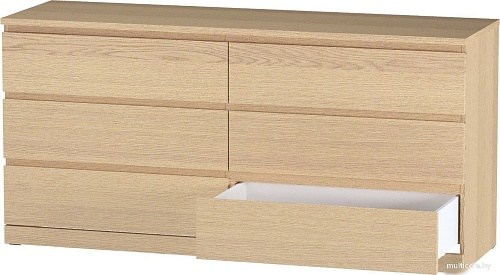Комод Mio Tesoro Varma Prime 6D (дуб беленый)