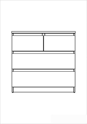 Комод Mio Tesoro Мальта 4 ящика 80x76 2.05.02.050.1 (белый)