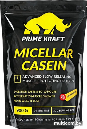 Протеин Prime Kraft Micellar Casein (900г, клубника)