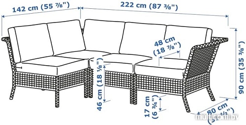 Садовый диван Ikea Кунгсхольмен 892.582.75