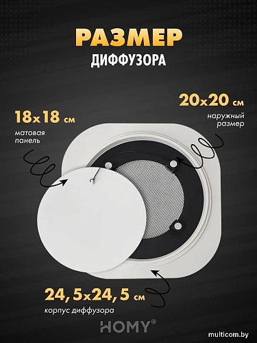 Вентиляционная решетка HOMY AIR круглый A125WT d200 (белая)