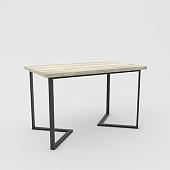 Кухонный стол Hype Mebel Дельта 125x75 (черный/древесина белая)