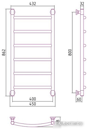 Полотенцесушитель Сунержа Галант+ 800х400 071-0200-8040