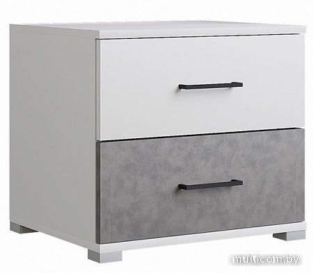 Тумба Горизонт Nova (белый-бетон)