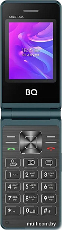 Кнопочный телефон BQ BQ-2412 Shell Duo (бирюзовый)