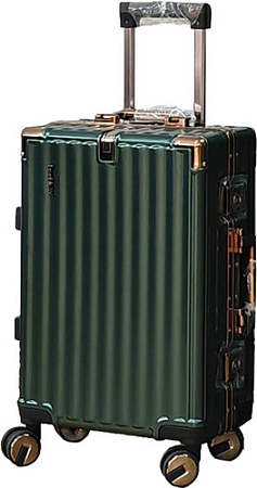 Чемодан DoubleW E087# (S, темно-зеленый)
