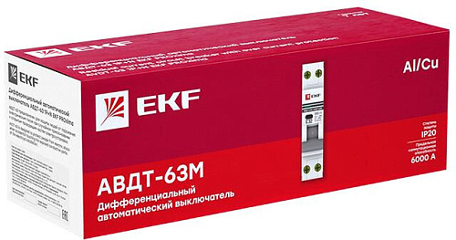 Дифференциальный автомат EKF АВДТ-63М 16А10мА DA63M-16-10