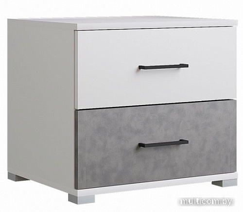 Тумба Горизонт Nova (белый-бетон)