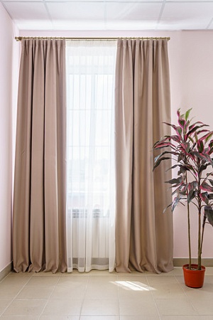 Комплект штор Decoretto Блэкаут дюна БД-K27 4x2.5 м (песочный, 2 шт)