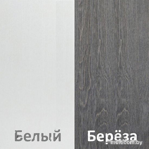 Комод Кортекс-мебель Бари 120 8ш (белый/белый/береза)