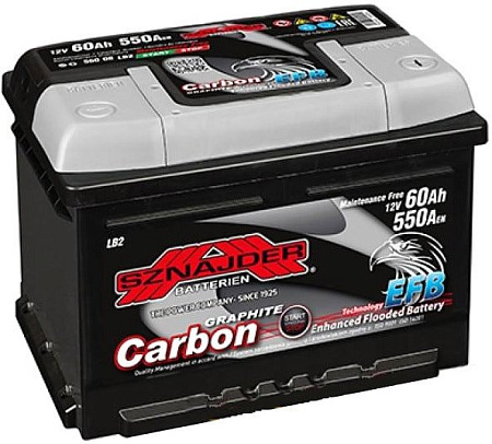 Автомобильный аккумулятор Sznajder Carbon EFB 60 R(62 А&middot;ч)
