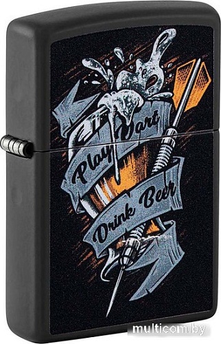 Зажигалка Zippo Darts Black Matte 48679