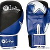 Перчатки для единоборств Indigo PS-505 (8 oz, черный/синий)