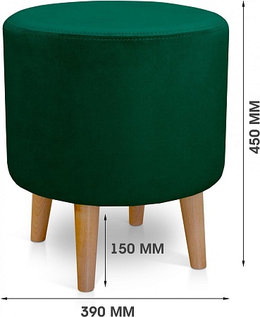 Пуфик Mio Tesoro Ронд (Amo 19/натуральное дерево)