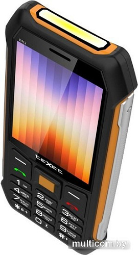 Кнопочный телефон TeXet TM-D412 (черный/оранжевый)