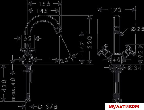 Смеситель Hansgrohe Logis Classic 71271000