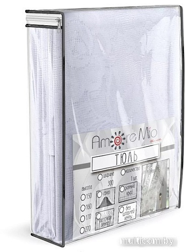 Тюль Amore Mio Арка H жаккардовый 4068 3x1.7 м 73809 (белый)