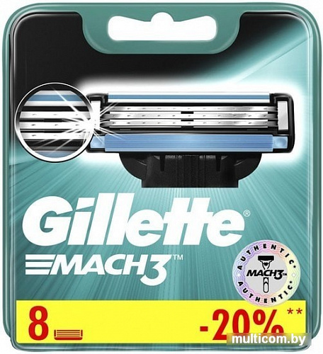 Сменное лезвие Gillette Mach3 (8 шт)