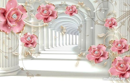 Фотообои Citydecor Цветочная абстракция 9 3D с защитным покрытием 400x254