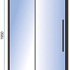 Душевая дверь Rea Solar 140 (черный/прозрачное стекло)