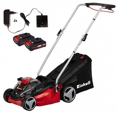 Колёсная газонокосилка Einhell GE-CM 33 Li Kit (с 2мя АКБ)
