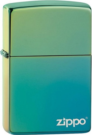 Зажигалка Zippo Classic High Polish Teal Zippo Logo 49191ZL