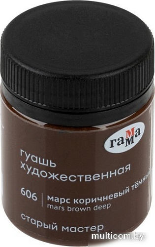 Гуашь Гамма Старый Мастер 606 12112040606 (марс коричневый темный)