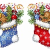 Набор для вышивания Жар-Птица Новогодний носок