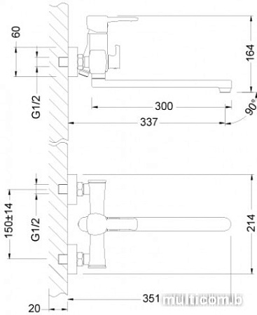 Смеситель Lemark Evitta LM0551C