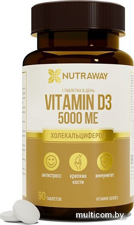 Витамины, минералы Nutraway D3 5000ME (90 капсул)