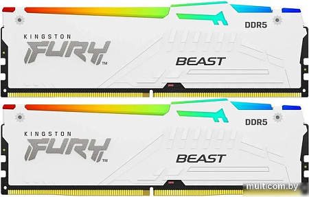 Оперативная память Kingston FURY Beast RGB 2x32ГБ DDR5 5200 МГц KF552C40BWAK2-64