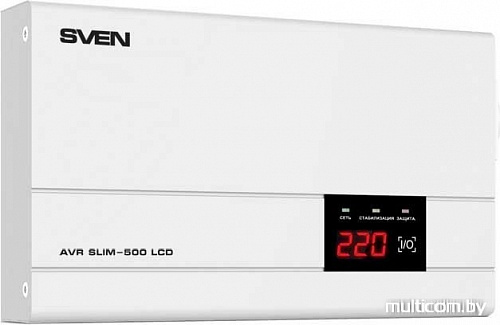 Стабилизатор напряжения SVEN AVR SLIM-500 LCD