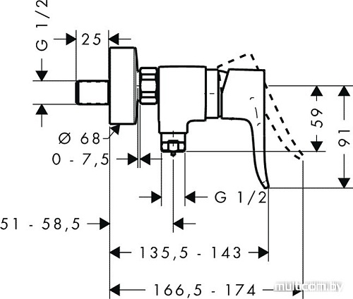 Смеситель Hansgrohe Metris 31680000