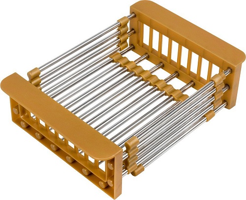 Кухонная мойка Basic CL DS Decor 45x50 (золото, коландер, дозатор)