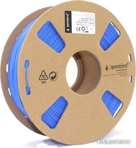 Пластик Gembird PLA 1.75 мм 1000 г (флуоресцентный синий)