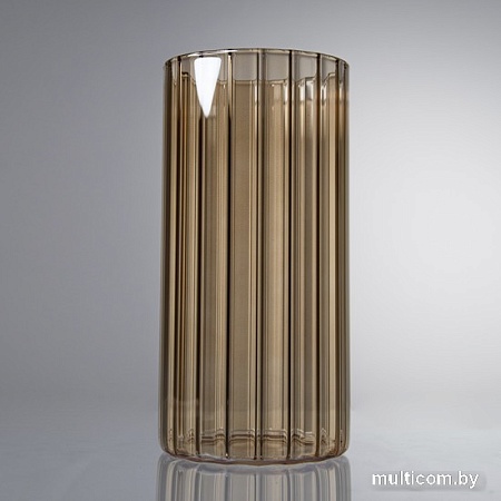 Ваза Элетех Тубо 10x20 4840900095 (рифленый янтарный)