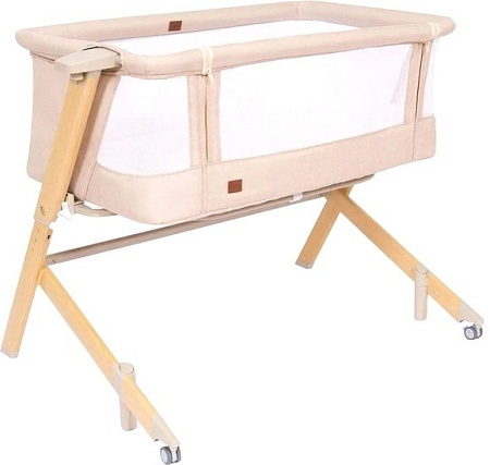 Приставная детская кроватка Nuovita Accanto Dalia (бежевый/дерево)