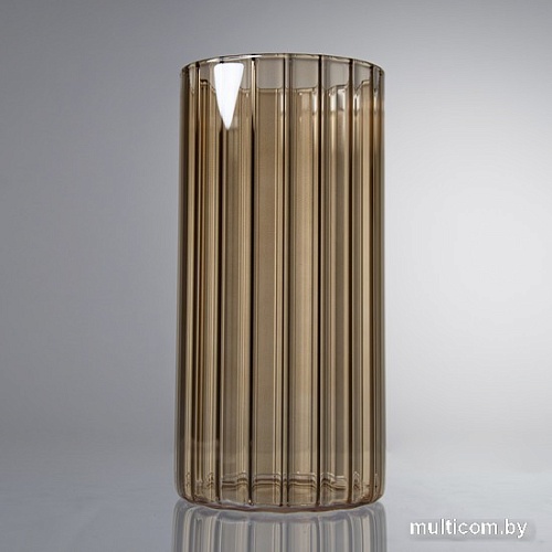 Ваза Элетех Тубо 10x20 4840900095 (рифленый янтарный)
